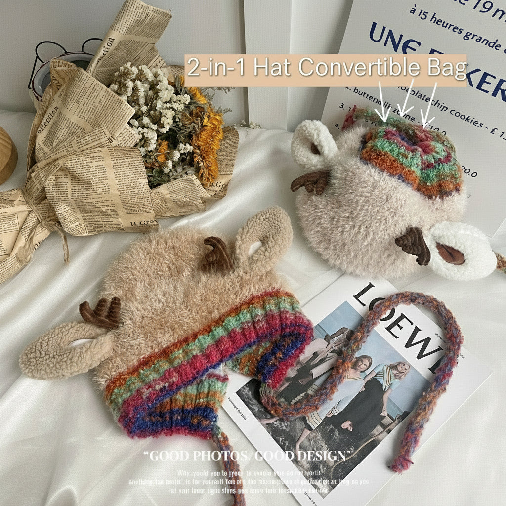 🦌Original design Festive Christmas Antler Hat