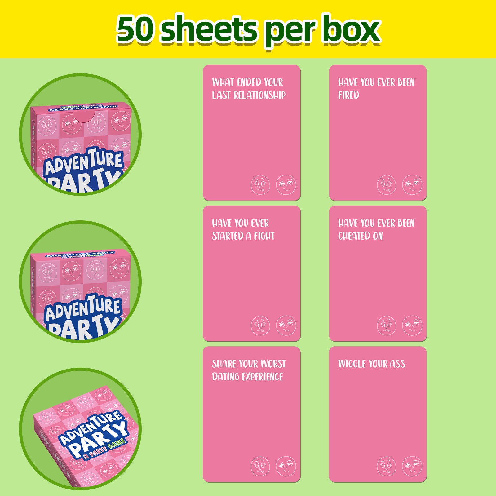 💗 Pink Couple Party Card Game 💞