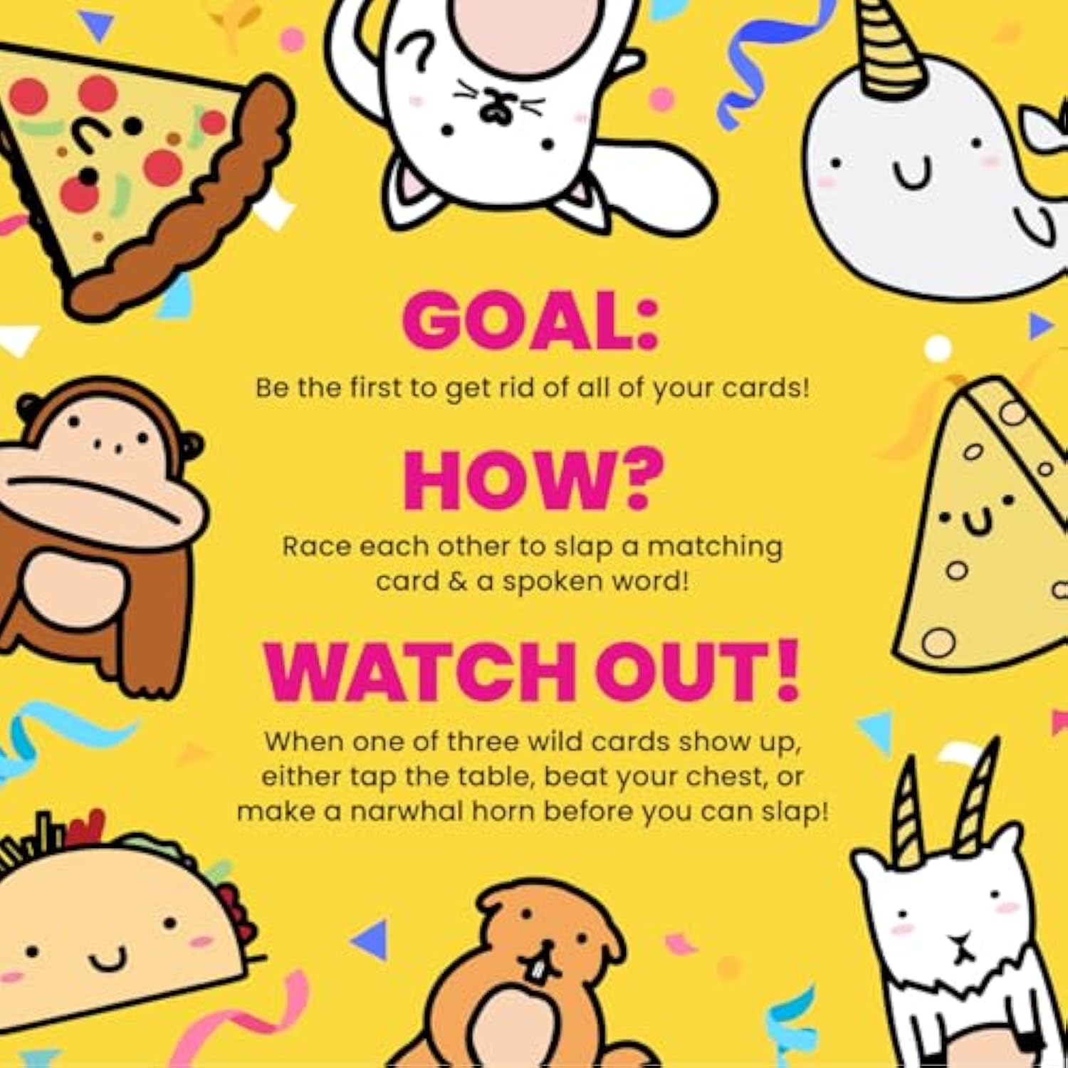 Taco Cat Goat Cheese Pizza Wildly Entertaining Card Game for Family and Group Game Night